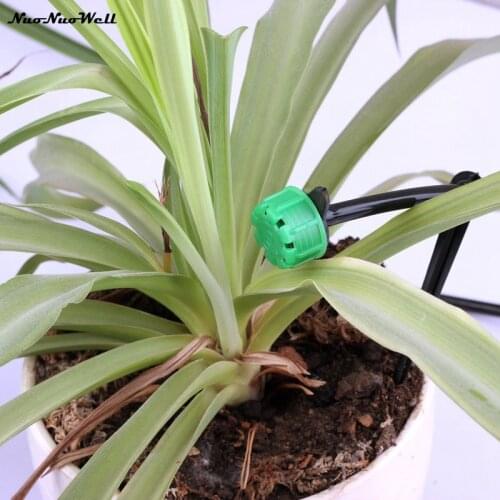 18m 4/7mm Hose 18pcs Adjustable Drippers Garden Bonsai Flower Drip Irrigation System Adenium Plant Seeds Watering Kits