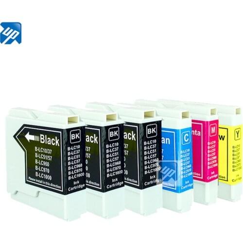 6pk LC10 LC37 LC51 LC57 LC960 LC970 LC1000 For Brother DCP-130C DCP-135C MFC-235C MFC-240C printer Inkjet