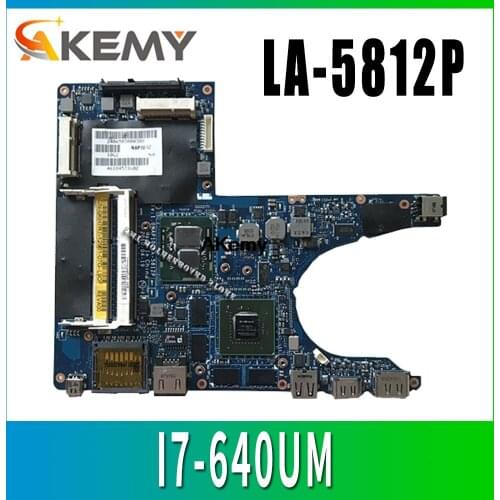 Free shipping for M11X R2 I7-640UM 0KH7R7 KH7R7 CPU DDR3 CN-0KH7R7 LA-5812P Laptop motherboard 100%Tested OK