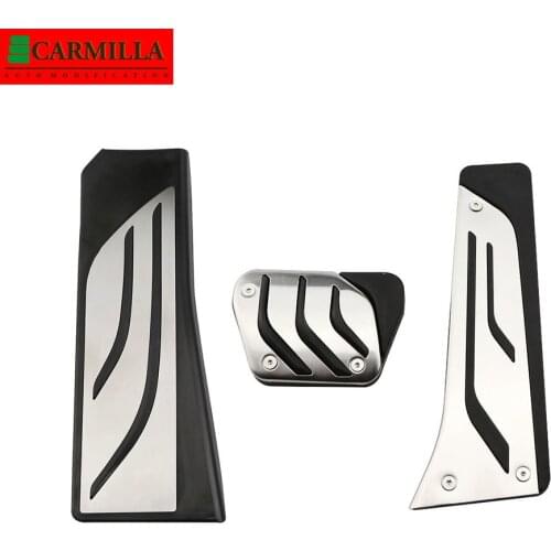 Carmilla Car Pedals Gas Brake Clutch Foot Rest Dead Pedal Pad for BMW 5 6 7 Series E65 E67 E68 F01 F02 F10 F11 F07 F12 F13 Parts