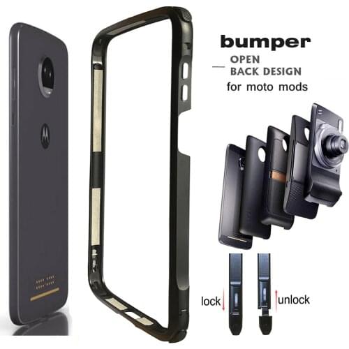 Moto Z4 / Z3 /Z3 Play /z2 play /z2 force Bumper Case Compatible for motorola Mods Luxury Aluminum Metal Frame Cover