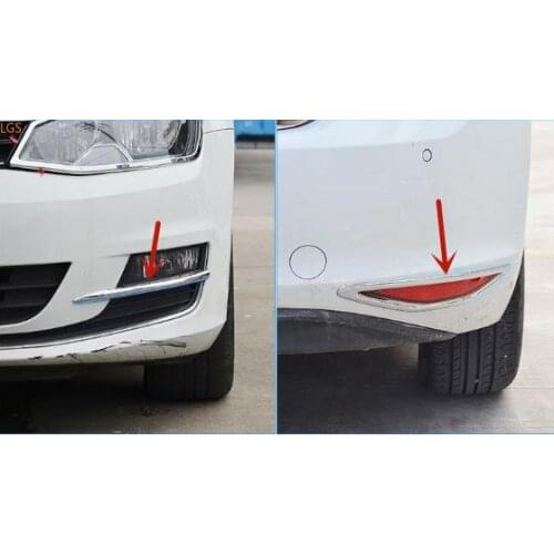 For Volkswagen Golf 7 2014-2017 ABS Chrome Front and rear fog lights Decorative strip Anti-scratch protection Car styling