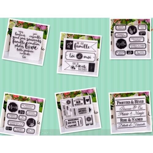 French Small Transparent Silicone Clear Rubber Stamp Sheet Cling Scrapbooking DIY Cute Pattern Photo Album PaperCard Decor