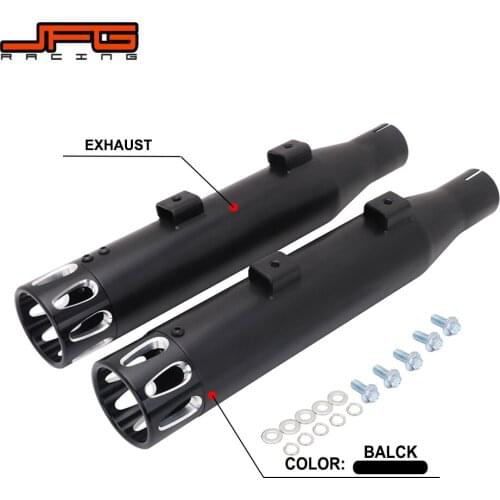 Motorcycle 50MM Megaphone Exhaust Pipe Muffler Slip-On For Harley Davidson Softai Touring CVO Sportster XL1200 XL883 2014-2018