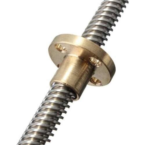 400mm T8 Lead Screw 8mm Thread 2mm Pitch Lead Screw with Copper Nut