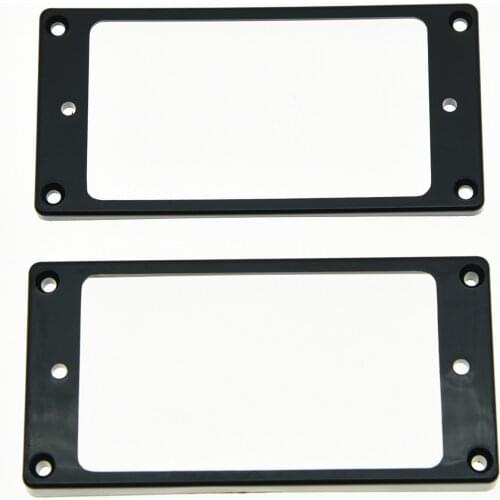 KAISH 2x Black Humbucker Pickup Ring Curved Bottom Frame fits LP Guitar