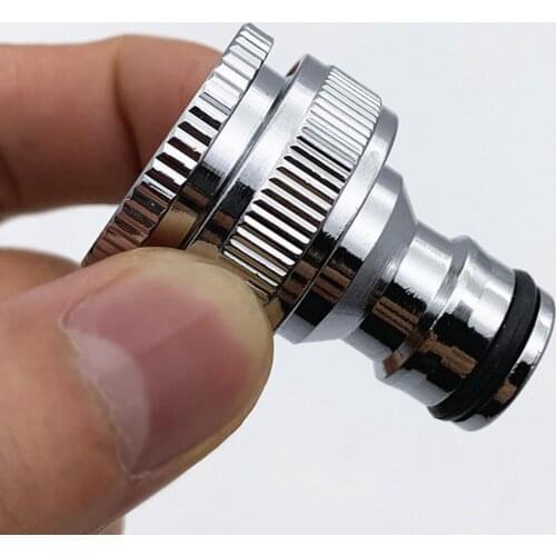1/2 inch to 3/4 inch Brass Multifunctional Garden Hose Tap Connector Water Pipe Adapter for Washing Machine Kitchen Faucet
