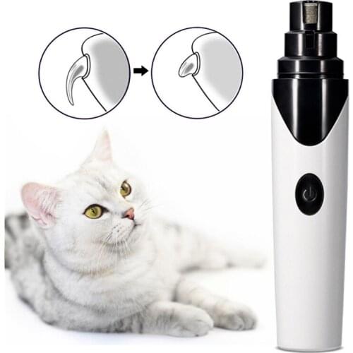 USB Rechargeable Cat Nail Grinder Electric Pet Nail Clipper Trimmer Automatic Painless Cat Paws Pet Nail Cutter Tools For Dogs