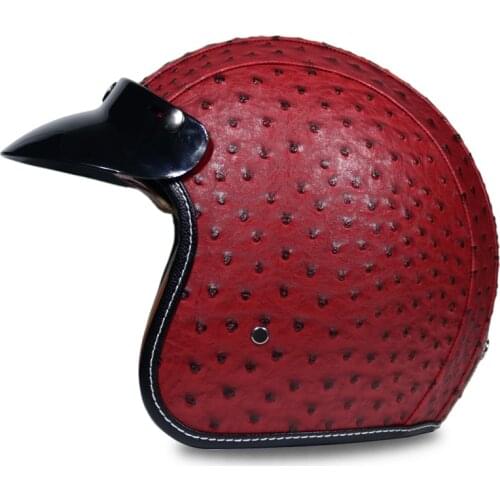 DOT Retro Motorcycle Helmet Retro Vintage Casco Moto Cruiser Chopper Scooter Cafe Racer 3/4 Open Face Helmet