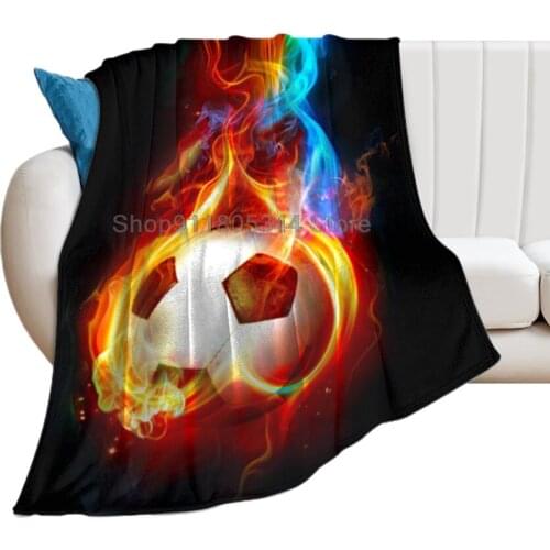Football Throw Blanket Fuzzy Warm Throws for Winter Bedding 3D Printing Soft Micro Fleece Blanket