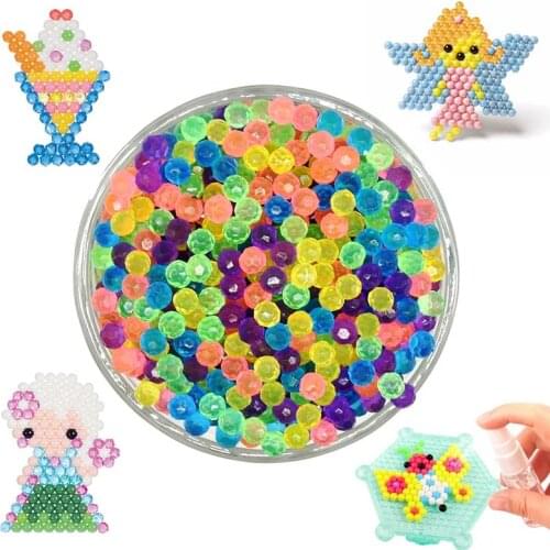 2021 New Aqua Beads Jewel Bead Refill Pack Deluxe Studio beadsSet Water Transparent Sticky Jigsaw 3D Puzzle toys gift