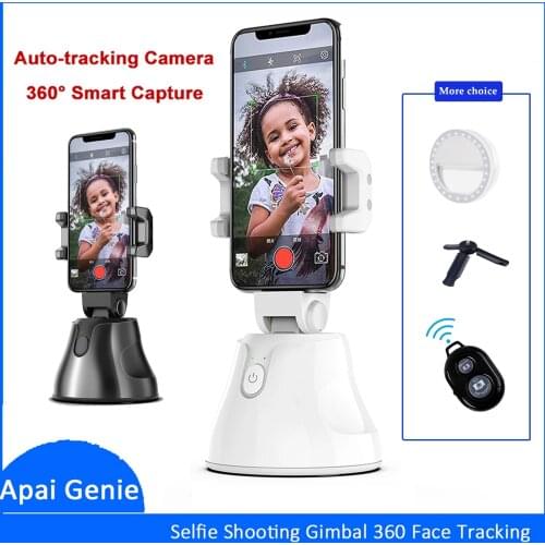 Portable All-in-one Auto Smart Shooting Selfie Stick , 360 Rotation Auto Face Tracking Object Tracking vlog Camera Phone Holder