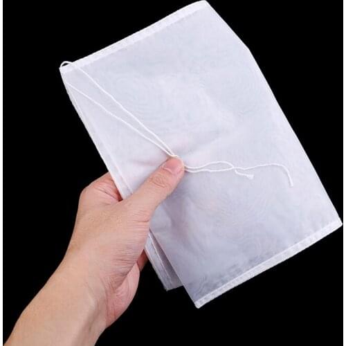 22x30cm Practical Food Nut Milk Tea Fruit Juice Coffee Wine Nylon Mesh Net Strain Herb Liquid Filter Bag Kitchen Accessories