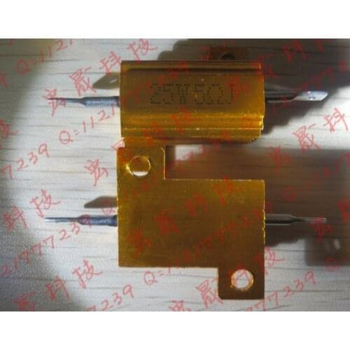 RX24-25W 3R Power Metal Shell Case Gold Aluminium Case Wirewound Resistor 25W 3ohm 5% Automobile LED lamp resistors 3R 25W