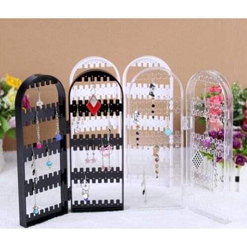 Storage Rack Folding Holder Organizer Screen Jewelry Display Storage Rack Necklace Bracelet Jewelry Packaging Organizer Holder