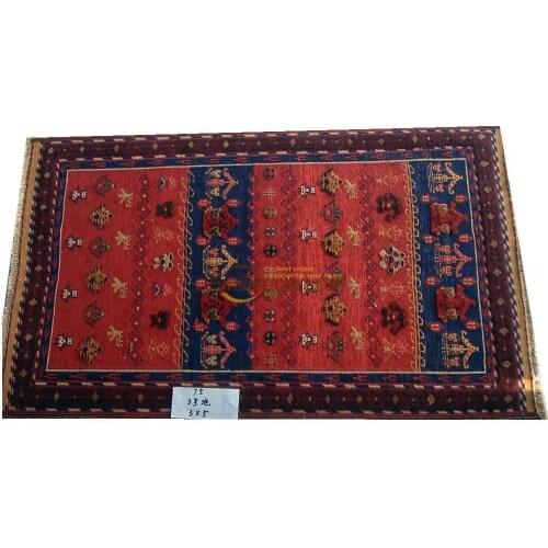 SOUMAK pure New Zealand wool hand-woven exotic ethnic wind three-dimensional woven carpet gc150-75gc150souyg28