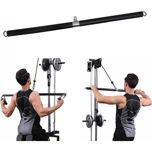 Fitness LAT Pull Down Bar Straight Bar for Bicep Training Lift Pulley System Cable Machine Attachments Accessories Equipment