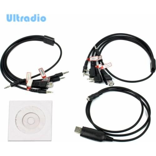 Ultradio 8in1 USB Programming Program Cable For K enwood/ Hytera TC-500/M o torala Radios/K enwood/M otorola Car Radio/ICOM