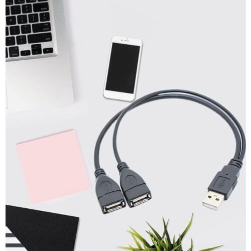 High-efficiency Data Transmission Charging Cable 30 Cm Long USB Splitter Y-type Computer Notebook Computer Digital Product Line
