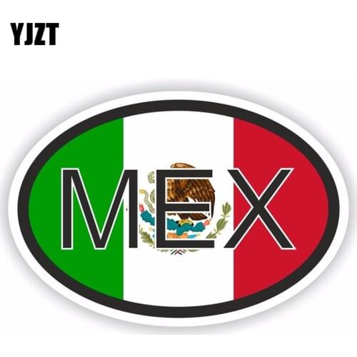 YJZT 11.6CM*7.8CM Personality Mexico COUNTRY CODE Car Sticker Motorcycle Reflective Decal 6-1808