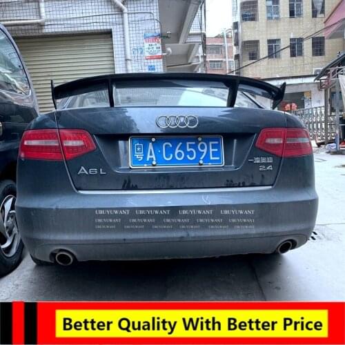 EPFBSQP For Audi A6 C6 2007 2008 2009 2010 2011 2012 Car Rear Trunk Spoiler High Quality CARBON FIBER Car Tail Wing Decoration