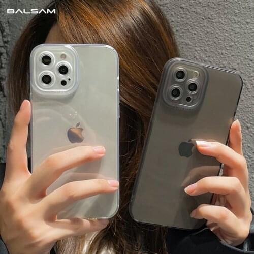 Camera Protection Shockproof Bumper Phone Case For iPhone 12 11 Pro Max Mini X XR XS Max 7 8 Plus SE2 Transparent Soft TPU Cover