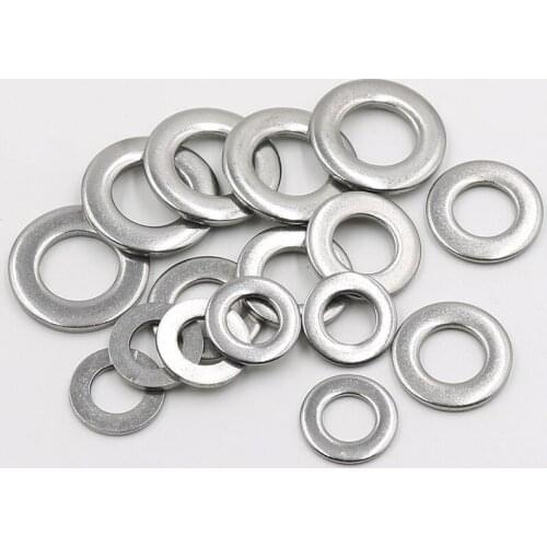 1000pcs M2 Stainless Steel Flat Washer Plain Washer Gasket Metal Gasket Screw Gasket