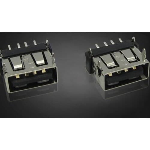 30pcs Micro Usb Connector Plug AF2.0 Female Seat 10.6 Short Body Patch Two Feet crimping Coil Shell USB Connector Socket