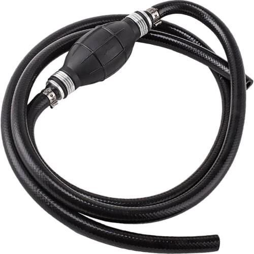 6mm 1/4" Braided Fuel Line Assembly Outboard Primer Bulb for Marine Boat