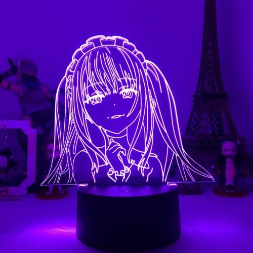Anime Lamp Yumeko Jabami 3d Lamp Cute Japanese Waifu Led Night Light Gambler Gift for Bedroom Decor Nightlight Christmas Gift
