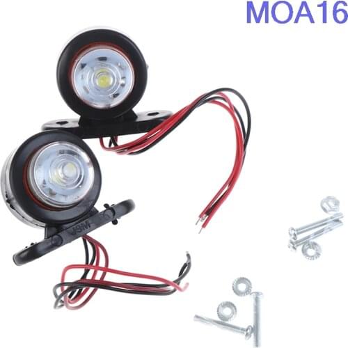 Car Truck Trailer LED Side Marker Light White Red Turn Signal Clearance Light Indicator Lamp For Lorry Van Caravans 10-30V 2Pcs