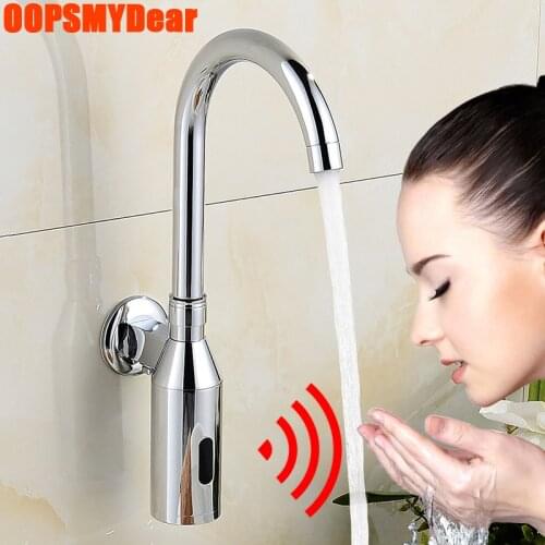 Touchless Sense Faucet Bathroom Infrared Motion Sensor Tap Wall Mount Smart Chrome Crane Kitchen Wash Basin Sink Torneira Kraan