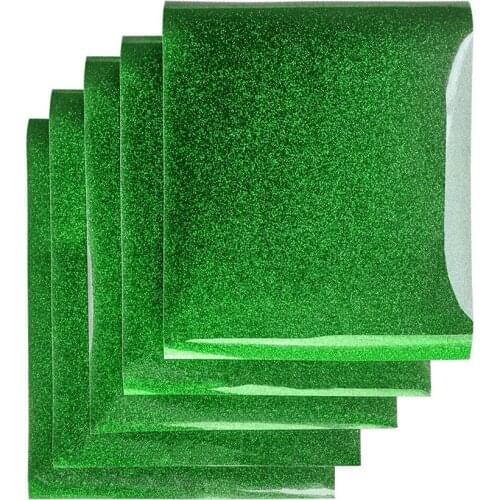 Glitter 5 sheets heat transfer vinyl 10*12 inch iron on transfer for clothes HTV T Shirts DIY personality hat bags at home decor