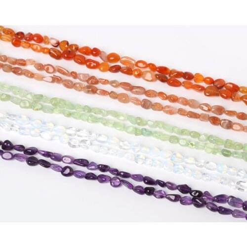 Hot Fashion 7-11MM 38CM Grape Stone Hole Beads Natural Stone Chips Beads For DIY Bracelets & Necklaces Jewelry Making