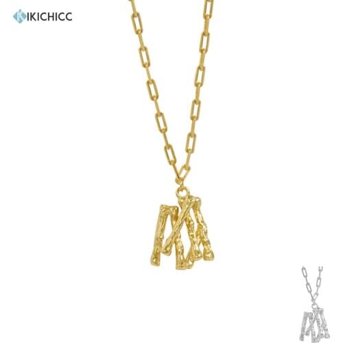 KIKICHICC 925 Sterling Silver Geometric Irregular Pendant Long Chain Big Nekclace Twist Choker Fine Jewelry 2021 Women Jewels