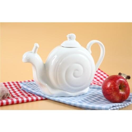 Snail teapot, high temperature ceramic tea set, Chaozhou ceramics kawaii mug waterbottle
