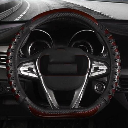 Car Steering Wheel Cover D Shape For Hyundai ioniq Suzuki Swift 2018 2019 For VW GOLF 7 2015 POLO JATTA Auto Car Accessories