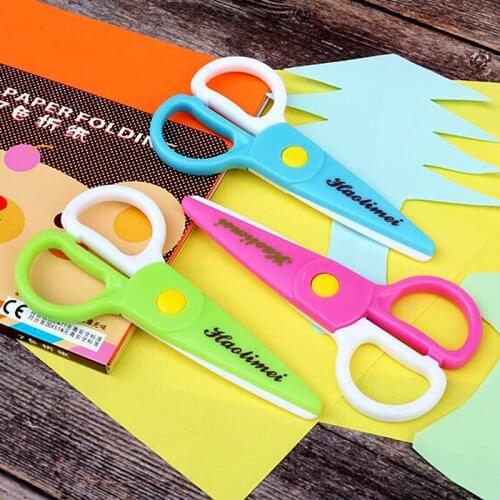 Pulaqi Child Dedicated Safety Scissors Prevent Hand Injury DIY Photo Plastic Student Scissors/Paper-cutting Scissors