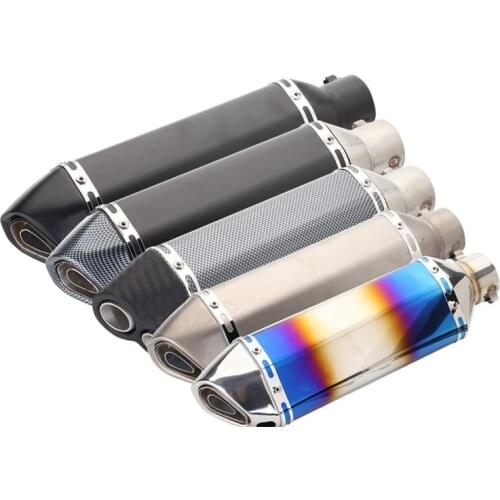 Zengjianmotoo - 35-51mm Motorcycle Scooter ATV Exhaust Muffler Pipe Escape Moto With Sticker Db Killer For FZ400 Z750 TMAX530
