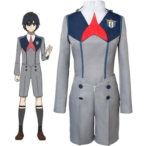 Darling in The FRANXX Hiro Cosplay Costume Full Set School Uniform Suit