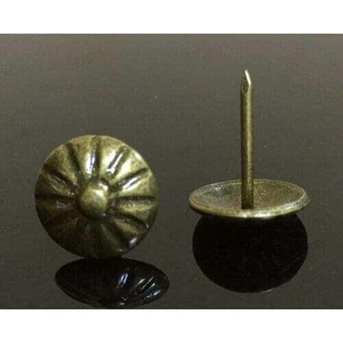 A6 Fasteners Decorative Upholstery antique Nail Pushpin Doornail Hardware Jewelry Gift Box Sofa Decorative Tacks 11mm*17mm