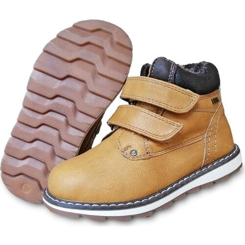 Fashion 1pair winter warm Leather boot Boy sneaker Children, New kids Shoes+inner 16.5-20cm