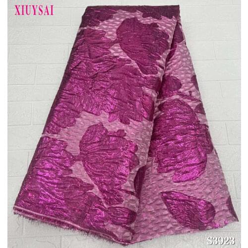 Nigerian Brocade Lace African Fabrics High Quality 2020 Jacquard Lace Fabric for Women Wedding Dress Red Brocade Fabrics Lace