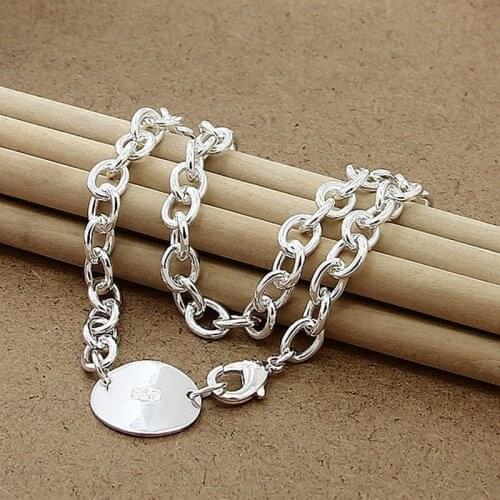 2019 New Classic Basic Chain Necklace 925 Sterling Silver Fashion Necklace for Women Men Jewelry Accessories