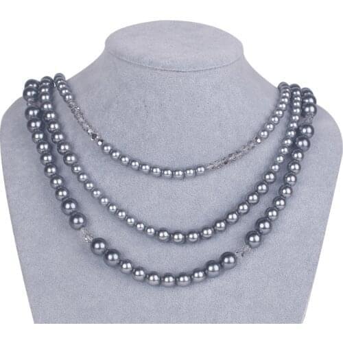 2020 new christmas gift birthday gift party pearl jewelry 3 layer pearl chain female necklace high quality chain
