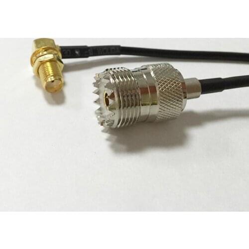 New Modem Coaxial Cable SMA Female Jack nut Right Angle Switch UHF Female Jack Connector RG174 Cable 20CM 8inch Adapter