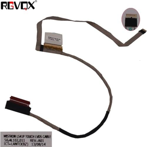 New LCD LED Video Flex Cable For Lenovo N410 S410P LS41P S410 With Touch PN:50.4L102.001 Repair Notebook LCD LVDS CABLE