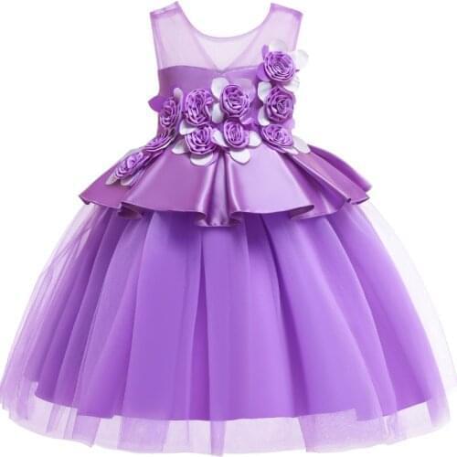 Pegeant Sequined Backless Kids Dresses for Girls Wedding Party Princess Dresses Baby Girls First Communion Layered Tutu Dresses