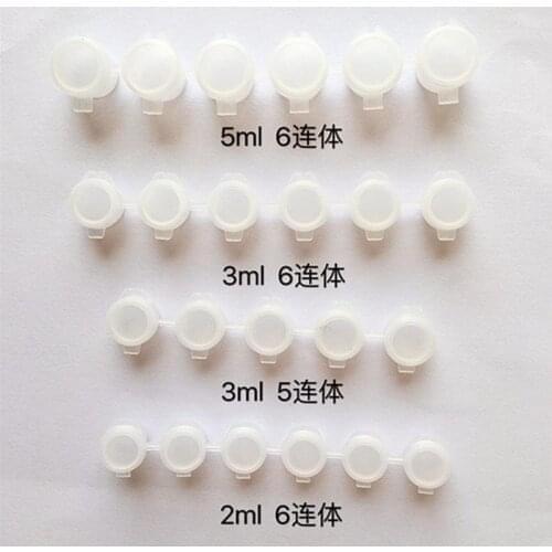 Plastic paint pot strips 2ml x6