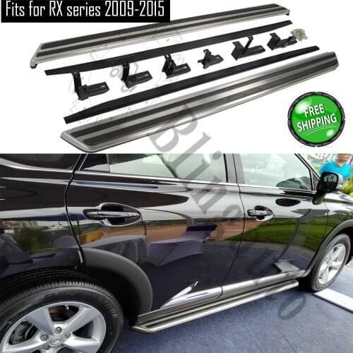 Fits for L exus RX270 RX350 2009-2015 2Pcs left right running board side steps nerf bar car pedal side stairs